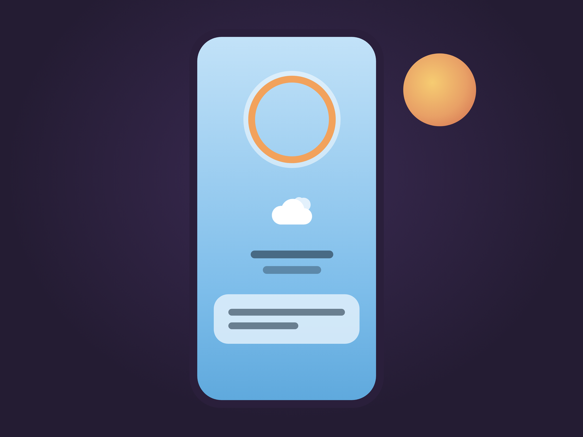 Read today's forecast — body weather report in the app