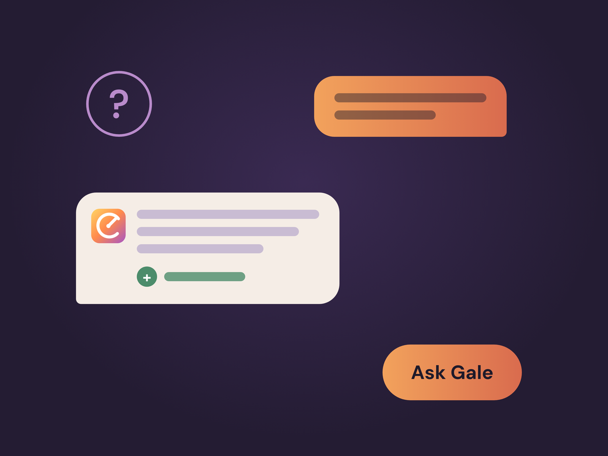 Ask Gale anything — AI wellness chat in the app